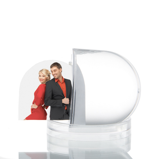 Шар водяной сфера с хлопьями в виде сердечек d90мм h80мм премиум