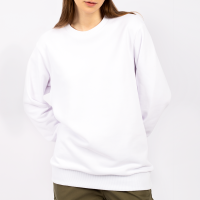 Лонгслив, футер, хлопок и пэ, белый, 58(4XL)