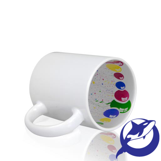 Кружка керамика белая принт внутри "С праздником!" 330мл