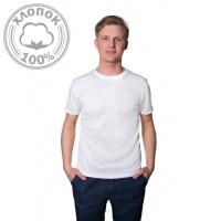 Футболка мужская белая, 100% хлопок, 140±10  гр/м2, 52-54 3XL
