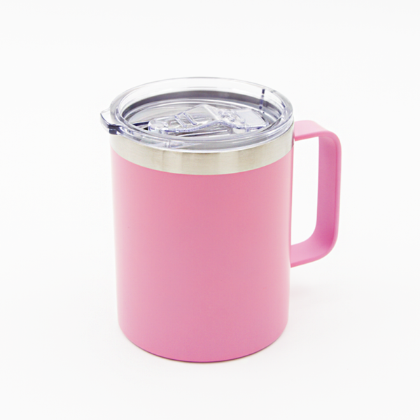 Кружка из нержавеющей стали, матовая розовая 300мл для УФ печати и гравировки