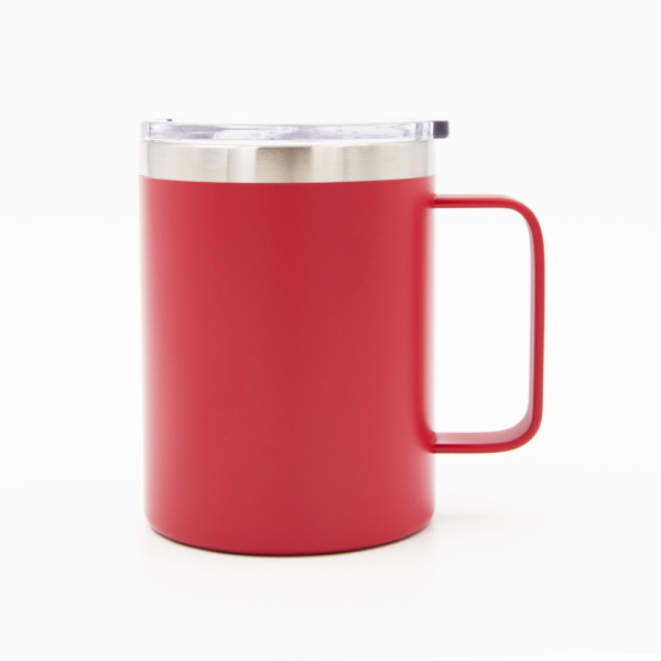 Кружка из нержавеющей стали, матовая красная 300мл для УФ печати и гравировки
