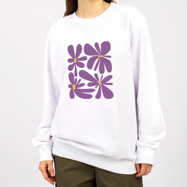 Лонгслив, футер, хлопок и пэ, белый, 44(XS) 