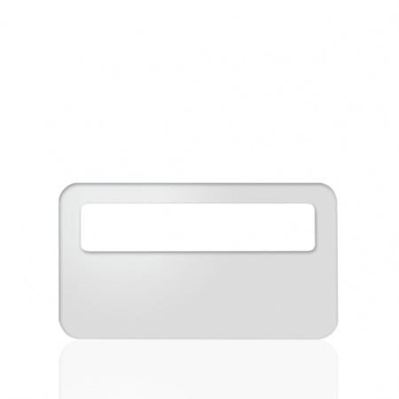 Заготовка бейджа белая (SU01) для сублимации 70х40мм с окошком 60х12мм