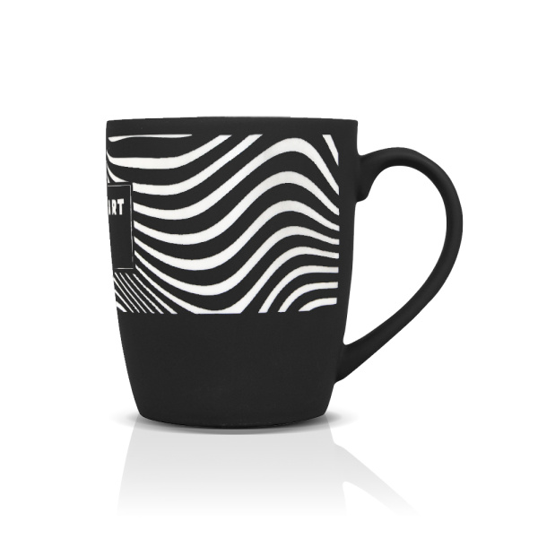 Кружка керамика SOFT-TOUCH черная, 350мл