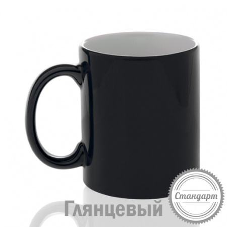 Кружка керамика хамелеон черная матовая стандарт 330мл