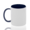 Кружка керамика белая, внутри и ручка синие стандарт 330мл