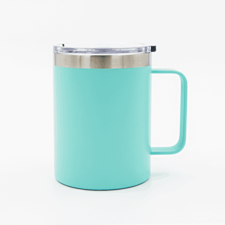 Кружка из нержавеющей стали, матовая, бирюзовая 300мл для УФ печати и гравировки