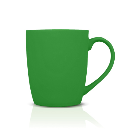 Кружка керамика SOFT-TOUCH зеленая, 350мл