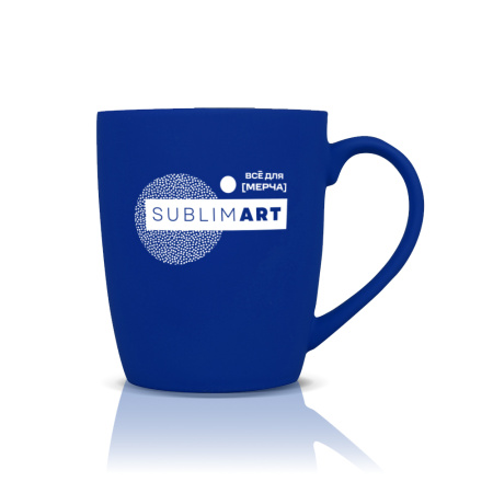 Кружка керамика SOFT-TOUCH синяя, 350мл