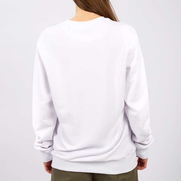 Лонгслив, футер, хлопок и пэ, белый, 54(2XL) 