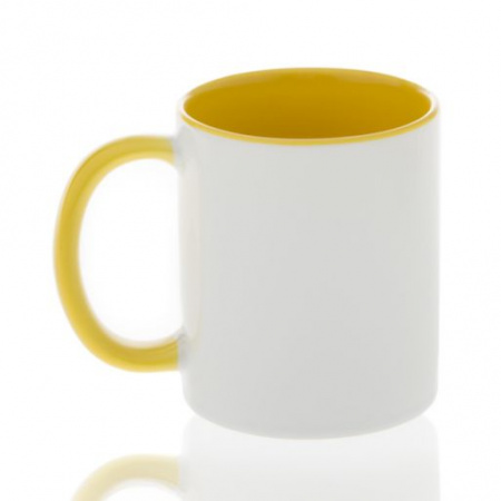 Кружка керамика белая, внутри и ручка синие стандарт 330мл