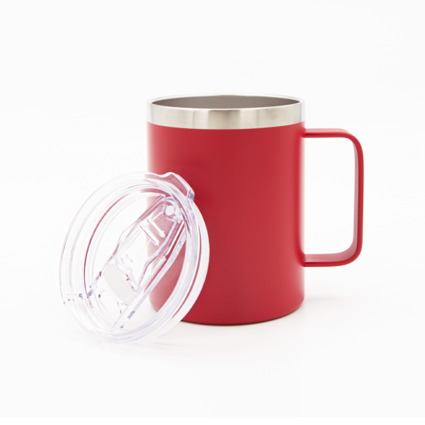 Кружка из нержавеющей стали, матовая красная 300мл для УФ печати и гравировки