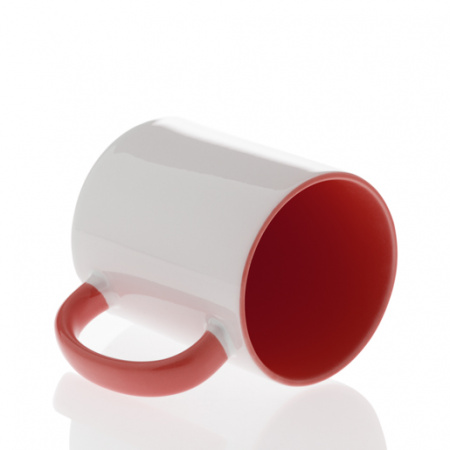 Кружка керамика белая, внутри и ручка синие стандарт 330мл