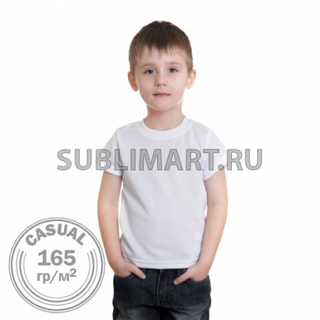 Футболка детская Casual 165 гр/м.кв, хлопок и полиэстер имитация хлопка, 22 (86-92)