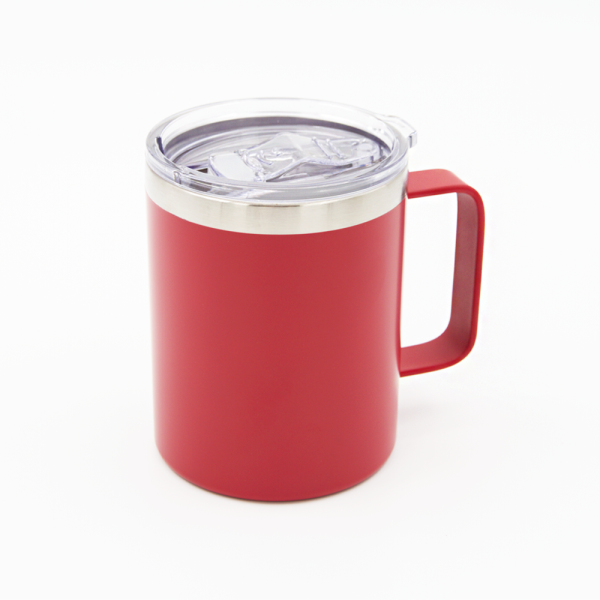 Кружка из нержавеющей стали, матовая красная 300мл для УФ печати и гравировки