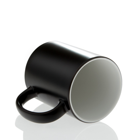 Кружка керамика хамелеон черная матовая премиум 330мл