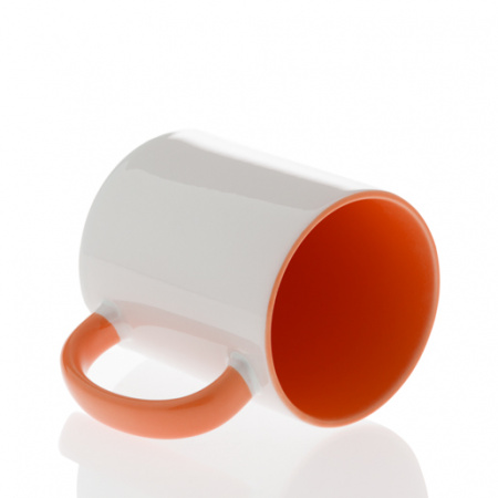 Кружка керамика белая, внутри и ручка синие стандарт 330мл