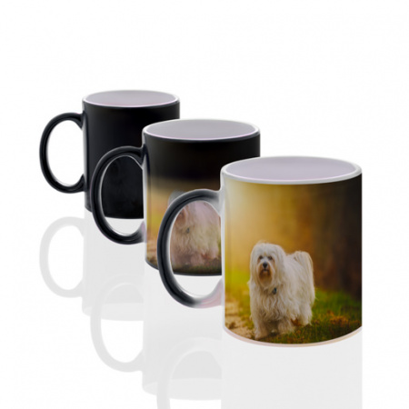 Кружка керамика хамелеон черная глянцевая стандарт 330мл