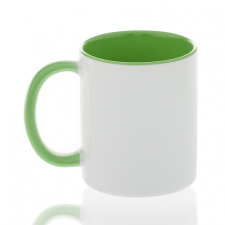 Кружка керамика белая, внутри и ручка синие стандарт 330мл