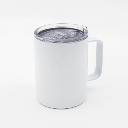 Кружка из нержавеющей стали, матовая белая 300мл для УФ печати и гравировки