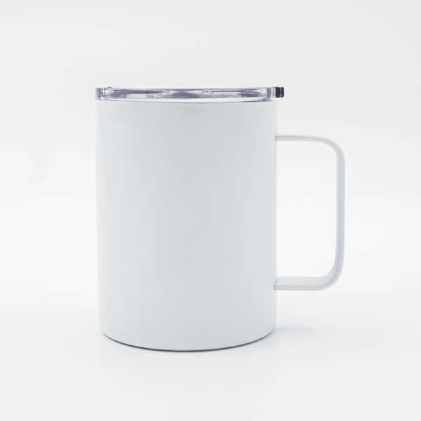 Кружка из нержавеющей стали, матовая белая 300мл для УФ печати и гравировки