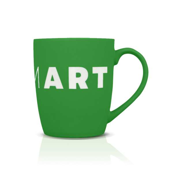 Кружка керамика SOFT-TOUCH зеленая, 350мл